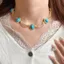 Cổ điển Trung Cổ Hình Bầu Dục Đá Quý Vòng Cổ Retro Phong Cách Tòa Án Xương Đòn Dây Chuyền Thời Trang Niche Cao Cấp 2026-6-11
