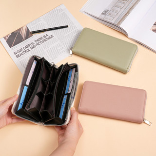 Thanh Lịch Phong Cách Văn Phòng Ví Nữ Dung Tích Lớn Điện Thoại Di Động Vật Nhỏ Tổ Chức Dây Kéo Đồng Xu Ví Đa Năng