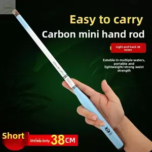 Cần câu cá có thể gập lại AWNGD, Thiết kế nhẹ Cần câu kính thiên văn dài 1,8m-4,5m, Tay cầm cá Chất liệu bền bỉ Dụng cụ câu cá chép Cần câu bằng sợi Carbon