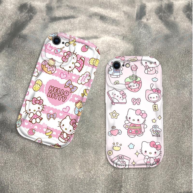 Ốp Silicon Hoạt Hình Cho iPhone 6 6S 6 Plus 6S Plus 7 8 Plus SE 2020 Vỏ Điện Thoại Mềm 3D TPU Kitty Girl Sinh Viên Ốp Lưng Chống Sốc