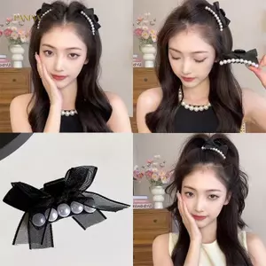 PNPIA- 1 / 2 Chiếc Ngọc Trai Dễ Thương Nơ Móng Vuốt Tóc Nhỏ Cho Nữ Bé Gái Ngọt Ngào Trang Trí Tóc Kẹp Tóc Mini Kẹp Tóc Thời Trang Phụ Kiện Tóc