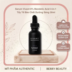 Serum Vivant 8% Mandelic Acid 3-in-1 30ML | Tẩy Tế Bào Chết Dưỡng Sáng Giảm Mụn Căng Bón