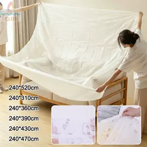 GIL Vỏ bụi dùng một lần, Vỏ bụi nội thất bọc đàn hồi, Dây rút Kích thước lớn Phim chống thấm nước Giường Sofa Bàn trà Ghế