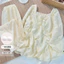 Bộ Đồ Ngủ Nữ Quần Dài Tay Mùa Xuân Thu Bộ Đồ Màu Trơn Cotton Yunduo Có Đệm Ngực Áo Ngực Miễn Mặc Đồ Mặc Ở Nhà
