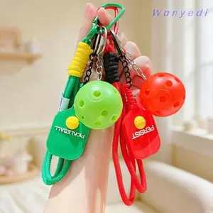 WANYEDI Fitness Series Mặt dây chuyền, Dopamine có khóa Bộ mái chèo Pickleball Móc khóa, Túi đựng chìa khóa Pickleball có thể tháo rời thời trang Charm