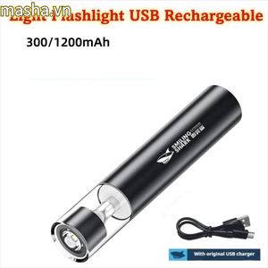 Đèn pin sạc USB, Đèn pin ánh sáng mạnh siêu sáng chống nước, Di động từ tính kích thước nhỏ cắm trại cắm trại cắm trại ngoài trời đi bộ đường dài