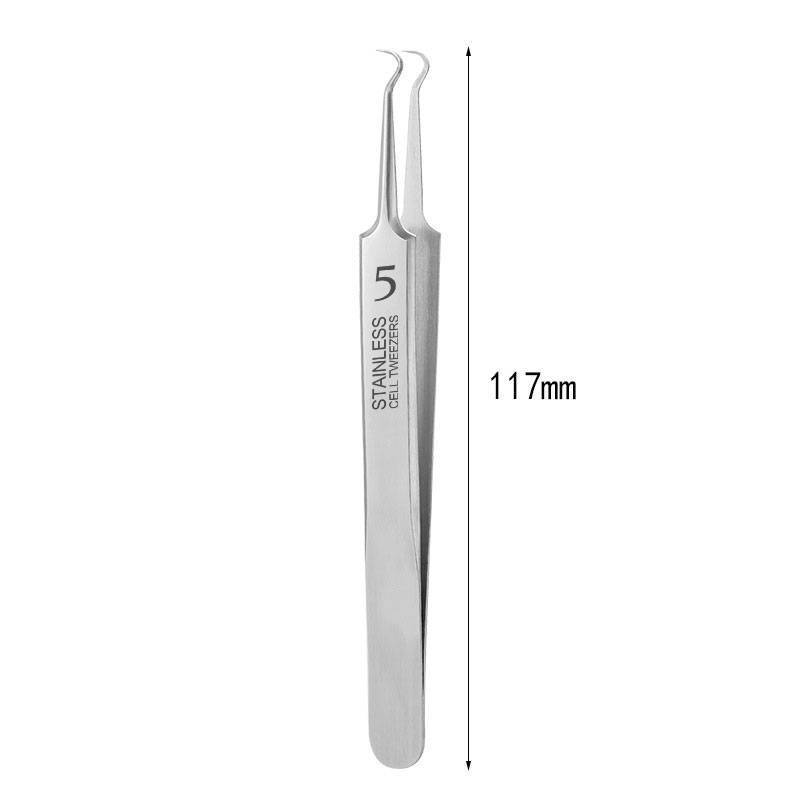 Alittlesetrtu Cell Mụn Đầu Đen Kẹp Nhíp Thẩm Mỹ Viện Cạo Đặc Biệt Mụn Kim VN