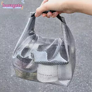 Túi mua sắm BORAGETE, Túi đựng đồ chống nước loại khóa, Túi trang điểm di động thời trang du lịch