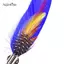 AqToCna Handmade Peaco Pheasant Lông Thổ Cẩm Mũ Ve Áo Pin Phù Hợp Với Phụ Kiện Cưới AqToCna
