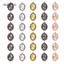 AqToCna 60 Chiếc 5 Màu Tròn Mặt Dây Chuyền Khay Thủy Tinh Cabochon Thủ Công DIY Trang Sức Làm AqToCna