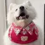 Hoạt Hình Dễ Thương Nước Bọt Khăn Ngày Lễ Túi Tròn Nhỏ Vừa Chó Lớn Samoyed Vàng Retriever Yếm