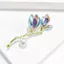 2025 Tính Khí Men Phong Lan Cao Cấp Thổ Cẩm Ngọc Trai Cao Cấp Thanh Lịch Đơn Giản Phụ Kiện Cao Cấp Corsage Pin 6.16