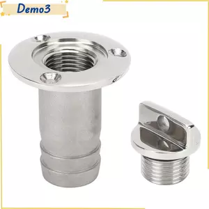 Ổ cắm thoát nước Garboard, phích cắm thoát nước biển được đánh bóng bằng thép không gỉ 316, nắp không cần chìa khóa Viền mịn Phần cứng sàn hình bầu dục