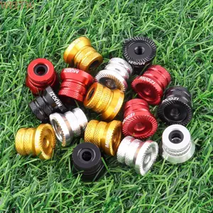 WEETW 1 Cặp Đai ốc trung tâm xe đạp, Hợp kim nhôm Đai ốc trục xe đạp cường độ cao, Thể thao ngoài trời Chống ăn mòn Phay CNC Thiết kế chống trượt Công cụ cưỡi ngựa trung tâm cần tháo nhanh