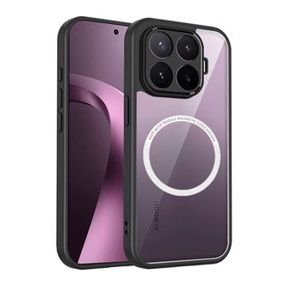 Vỏ Điện Thoại Trong Suốt Từ Tính Thích Hợp Cho Xiaomi Mi 17T 15T 14T 13T Pro Ốp Lưng Acrylic Khung Đen Cứng Silicon Ốp Lưng Chống Va Đập Mờ Ốp Lưng SRK-13