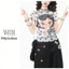 Milyfashion Gạc Hoạt Hình In Hình Áo Thun Ngắn Tay Mùa Hè Chấm Bi Nấm Edge y2k Slim-fit Slimmer Look Ngắn Top STG
