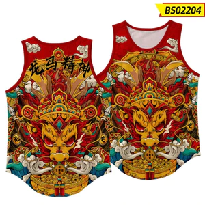 Áo ba lỗ nam 3D rồng 2026, Áo ba lỗ Loong Harajuku Hip Hop Trung Quốc, Áo thun không tay mềm mại thoáng khí