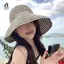 Mũ ngư dân vành rộng Mũ chống nắng sọc màu nhẹ để sử dụng ngoài trời mùa hè mới