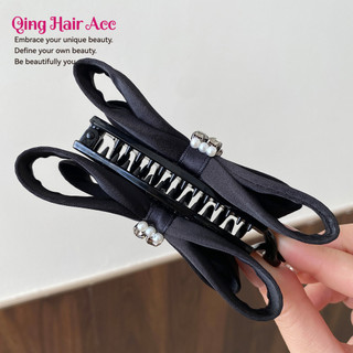 Phong Cách Hàn Quốc Đính Hạt Kim Cương Nơ Chuối Kẹp Dọc Nữ Pháp Thanh Lịch Cao Đuôi Ngựa Xoắn Kẹp Tóc Lớn Kẹp Ngang