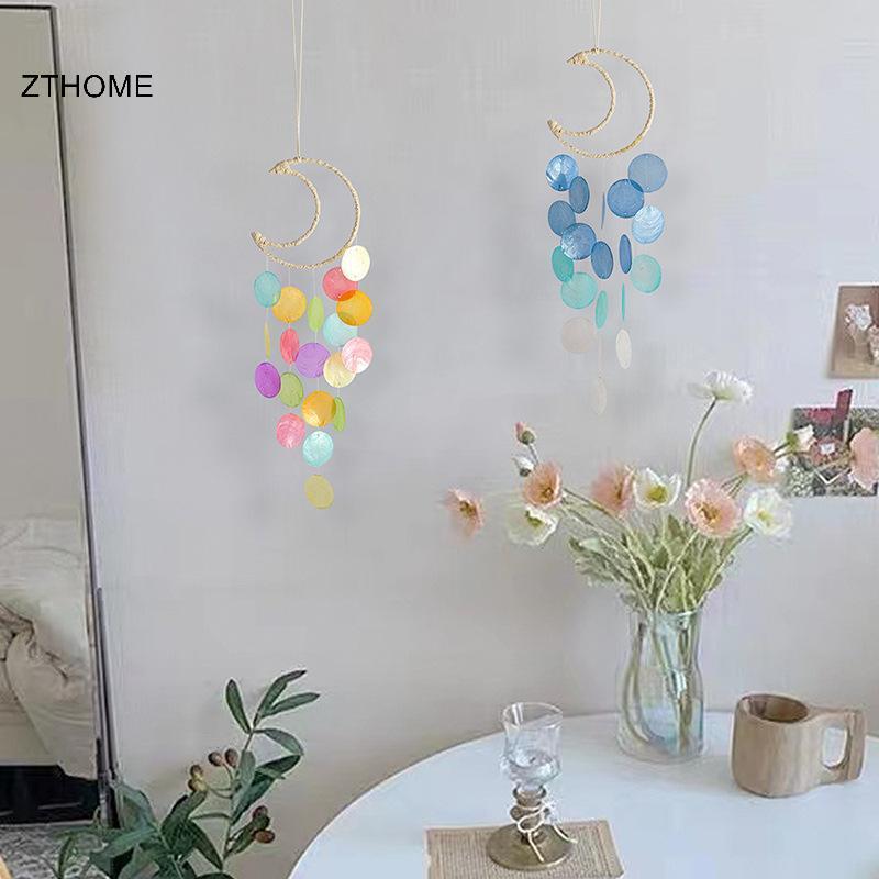 ZTHOME Bohemian Treo Mặt Trăng Chuông Gió Với Chi Tiết Âm Thanh Làm Dịu Cho Phòng Ngủ Trang Trí Phòng Khách HOT