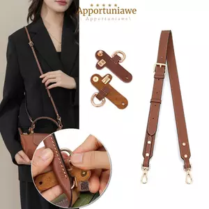 IAPPORTUNIA Dây da thật, Dây đeo vai Khóa biến hình không đục lỗ, Túi xách thay thế Thắt lưng đeo chéo cho Longchamp