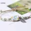 LUImo Handmade Lá Hướng Dương Vòng Tay Gốm Boho Có Thể Điều Chỉnh Trang Sức Cho Nữ Vintage Dân Tộc Quà Tặng SBS