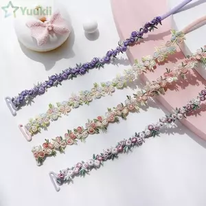 Dây đeo áo ngực hoa YUUKII, Dây đeo vai có thể tháo rời chống trượt, Dây đeo đồ lót hoa Polyester có thể điều chỉnh Dây đeo váy dự tiệc cưới