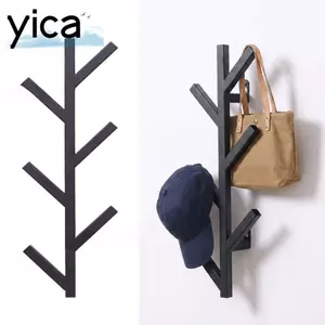 Giá đỡ mũ YICA, Giá treo áo kim loại dọc, Dễ dàng lắp đặt Tiết kiệm không gian Giá treo tường đa năng Giá để đồ gia đình Lối vào