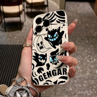 Ốp Điện Thoại Nếp Nhăn Mát Linh Hoạt Hoạt Hình Tinh Gengar Dễ Thương Thích Hợp Cho iPhone 14 15 16 17 pro max 11promax 12promax 13promax 14pro 15pro Ốp Bảo Vệ Chống Sốc