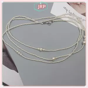 JRP Thời Trang Giả Ngọc Trai Dây Xích Thắt Lưng Nữ Có Đầm Sub Áo Len Ngọc Trai Nhiều Lớp Dây Xích Thắt Lưng Nữ Đơn Giản Vòng Hạt Dây Xích Cơ Thể JRP