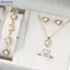 Bluelover 5 Chiếc Sang Trọng Hình Trái Tim Bộ Trang Sức Của Nelace Nhẫn Bông Tai Vòng Tay Nữ Cô Dâu Phụ Kiện Cưới Kỷ Niệm Quà Tặng Mới