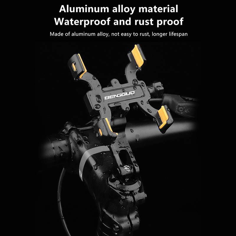 GOAY Giá đỡ điện thoại xe đạp Hợp kim nhôm Giá đỡ điện thoại di động Xoay 360 độ Tay cầm có thể điều chỉnh Braet VN