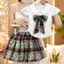 Bé gái (90-170) Áo tay bay nhỏ phong cách mới mùa hè + Bộ đồ hai mảnh thời trang Bud Culottes