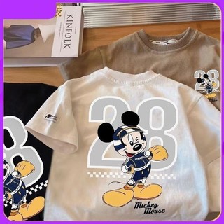 COD✅Áo phông cho bé trai và bé gái in hình Chuột Mickey tuyệt vời, được làm từ chất liệu cotton mềm mại, thoải mái
