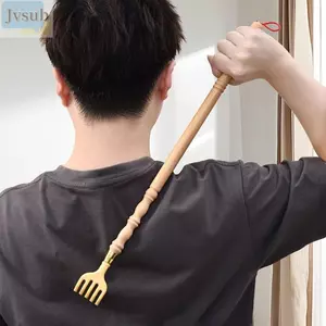 Gậy lăn thân bằng gỗ JVSUB, Máy cào lưng đa phong cách bền bỉ, Máy cào lưng bằng tre 41,5 ~ 46,5cm