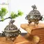HL Voi Lư Hương Kim Loại Sen Lư Hương Lư Bát Đựng Hương Có Tay Cầm Thiền Yoga Trang Trí Nhà Cổ Phong Cách LMWU
