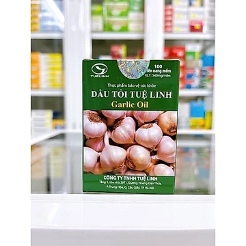 ✅[Chính hãng] Dầu Tỏi Tuệ Linh giúp giảm mỡ máu, tăng sức đề kháng cho cơ thể ( Lọ 100 viên nang mềm)