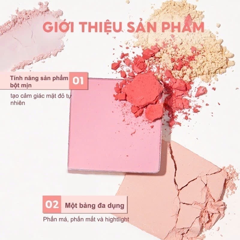 JUDYDOLL Blush Powder – Phấn Má Trang Điểm, Thiết Kế Nhỏ Gọn, Tiện Lợi