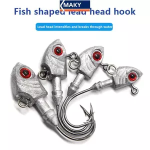 Móc đầu chì loại cá MAKY 7G / 10G / 14G / 20G Mô phỏng câu cá biển Mồi mềm có móc Phụ kiện câu cá VN