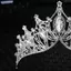 Bluelover Tinh Tế Dazzling Baroque Cưới Pha Lê Cô Dâu Vương Miện Tiaras Tóc Trang Sức Phụ Kiện Nữ Kim Cương Giả Mũ Mới