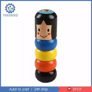 Búp bê gỗ luôn nhảy múa vui nhộn khi chạm vào đồ chơi người đàn ông bằng gỗ mê hoặc Giảm căng thẳng cho bàn làm việc