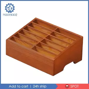 Hộp đựng điện thoại để bàn Hộp lưu trữ bằng gỗ với 12 ngăn đựng cho văn phòng, trường học, đồ dùng trong lớp học
