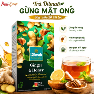 Trà Dilmah Gừng Mật Ong 30g Hộp 20 Túi Lọc, Hương Gừng Ấm Nhẹ Kết Hợp Mật Ong Dịu Ngọt, Dễ Uống