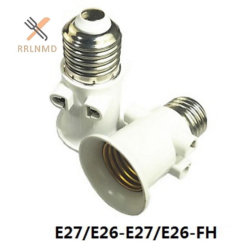 RRLNMD E27 Chia Đầu Ngọn Lửa Chuyển Đổi Cắm Kết Nối E27 Bóng Đèn Adapter Giá Đỡ Đèn Đế Ổ Cắm Chuyển Đổi Phụ Kiện Chiếu Sáng MỚI