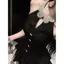 Mùa hè Pháp Nữ Nguyên Chất Desire Phong Cách Slim-fit Dây Cổ Kim Cương Top + Váy Ngắn Phù Hợp Với Nữ Phong Cách Mới