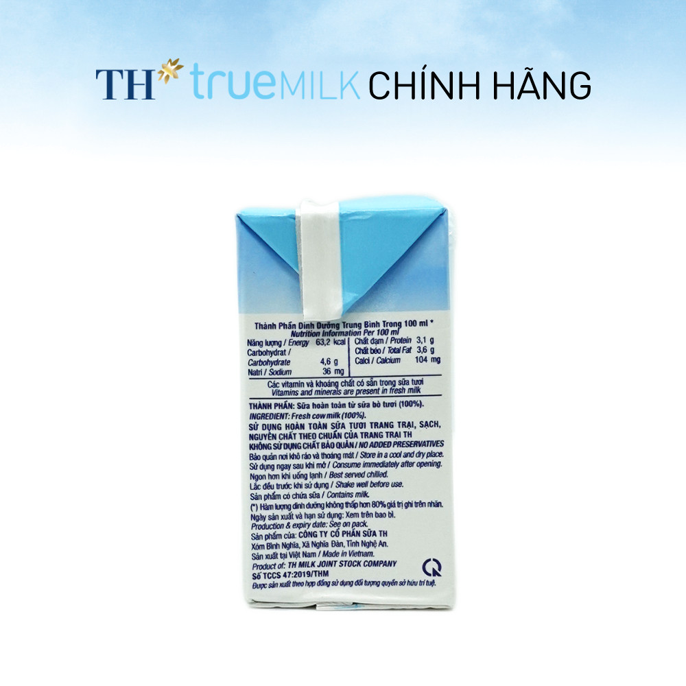 [LIVE STREAM] Thùng 48 hộp sữa tươi tiệt trùng  TH true MILK nguyên chất 110 ml (110 ml x 48)