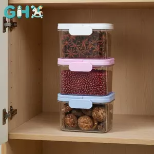Hộp đựng thực phẩm bằng nhựa kín khí GHX có tay cầm và nắp đậy an toàn để sử dụng du lịch hoặc dã ngoại VN
