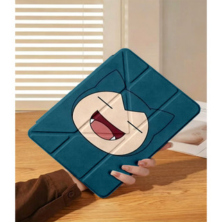 Ốp Lưng Snorlax cho iPad A16 Air4/5/6/7/8 Pro 11 12.9 Y-fold Pokémon Hoạt Hình Cho iPad Gen 12 11 10 9 8 7 6 5 M4 air3