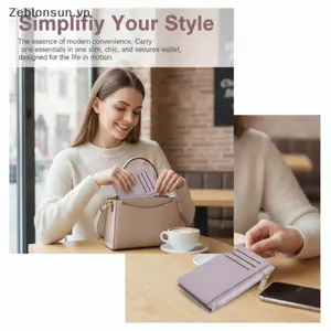 # HB # Túi đựng thẻ dây kéo Mini Slim Di động nhẹ Hộp đựng thẻ ID tín dụng Ví nhỏ để sử dụng du lịch hàng ngày.