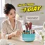 🔥Giá sốc🔥Hộp đựng cọ trang điểm xoay 360 để bàn | Kệ mỹ phẩm dung tích lớn chống bụi | Hộp đựng mỹ phẩm xoay tiện đẹp